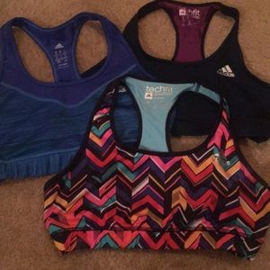Three Adidas Sports Bras